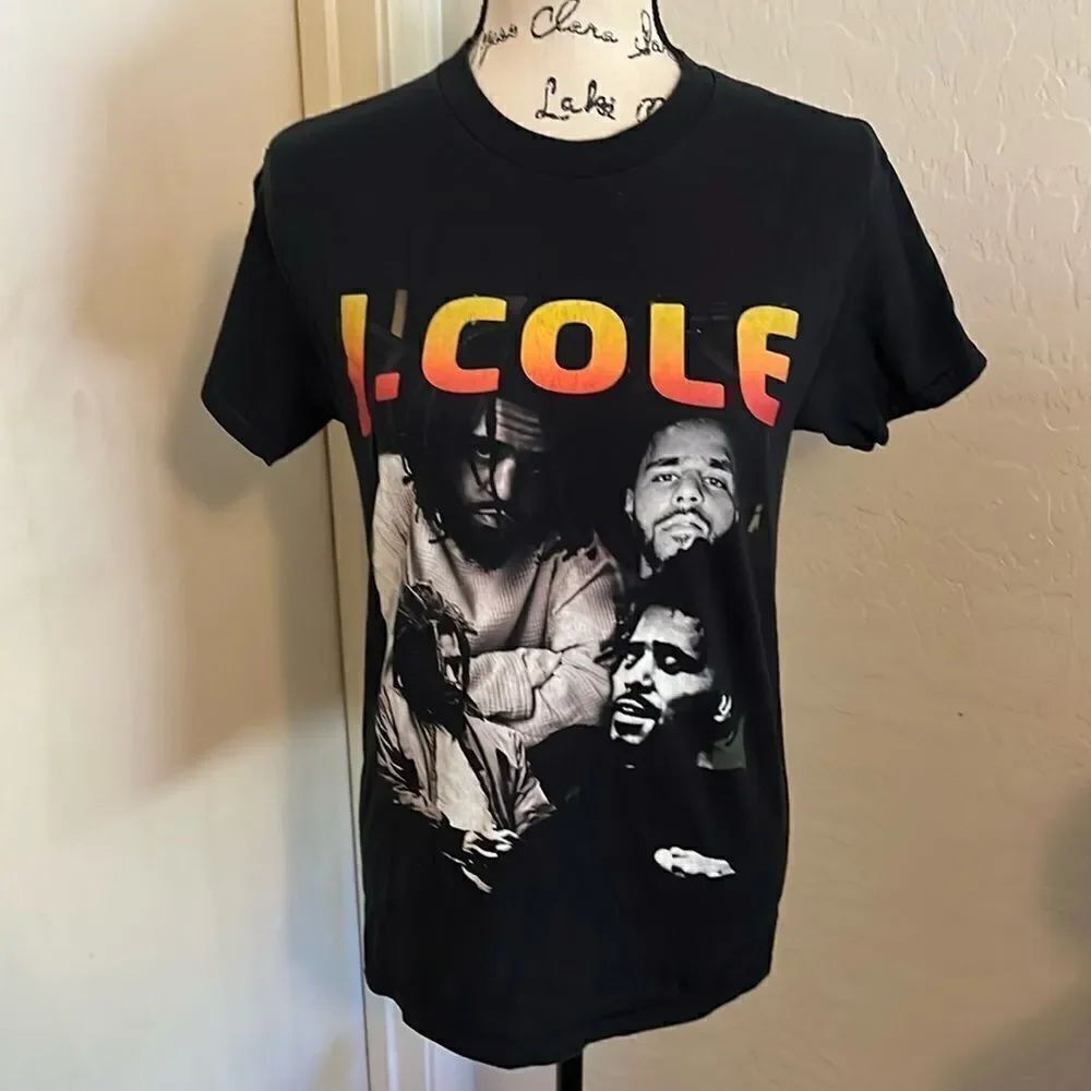 J.Cole Music Black Graphic T-Shirt Concert Festival